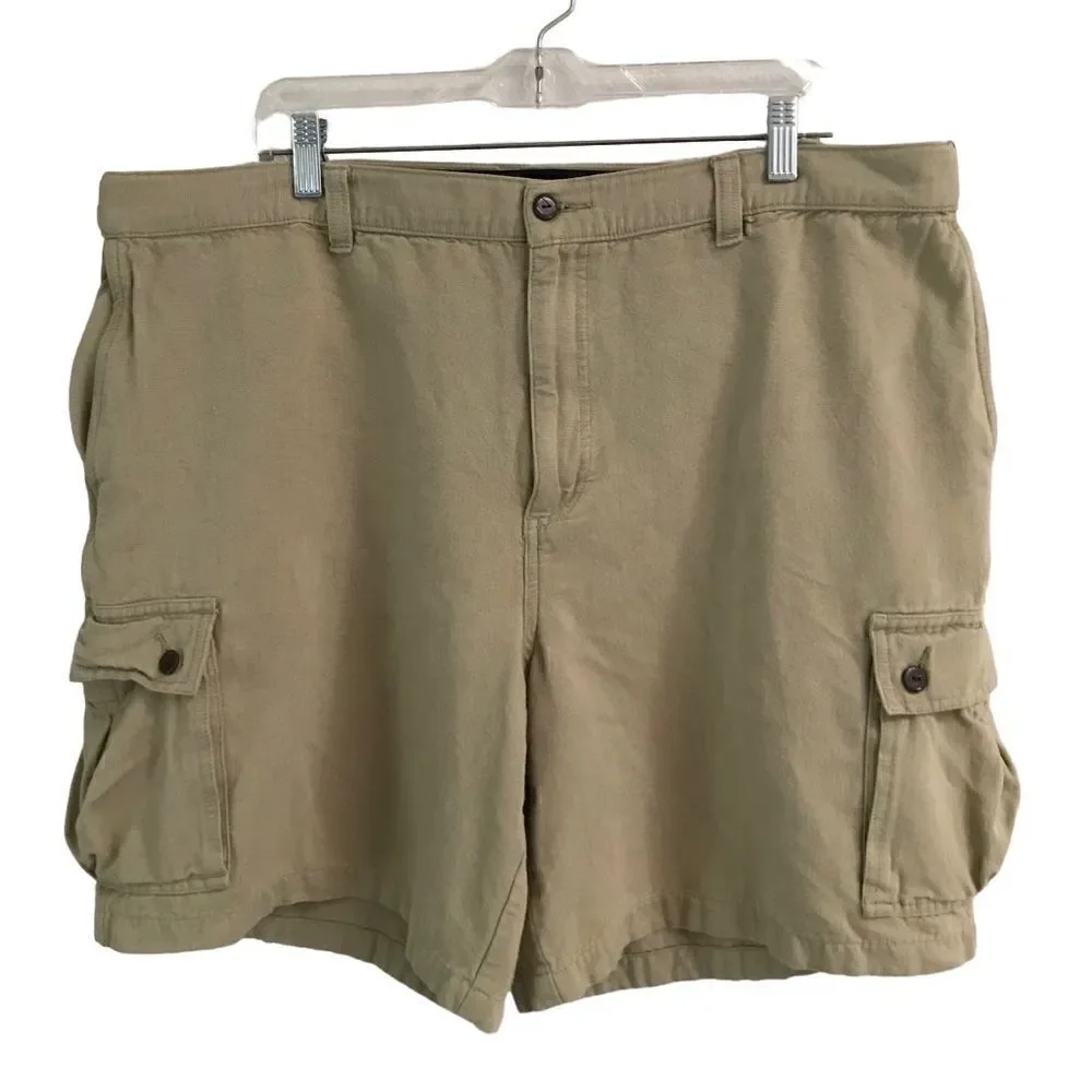 Vintage Big Dogs Resortwear tan cargo shorts  40‎